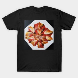 Vibrant Metallic Abstract Flower T-Shirt